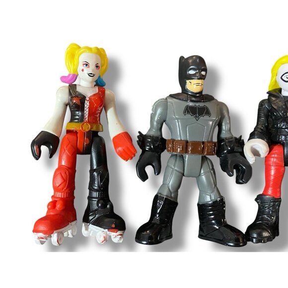 Imaginext DC Super Friends Batman Joker & 2 Harley Quinn Figures Lot - Picture 2 of 3